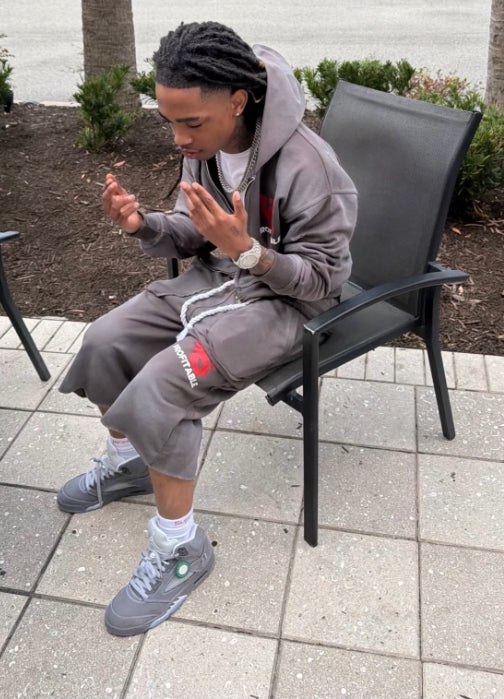 Grey sweatshorts set